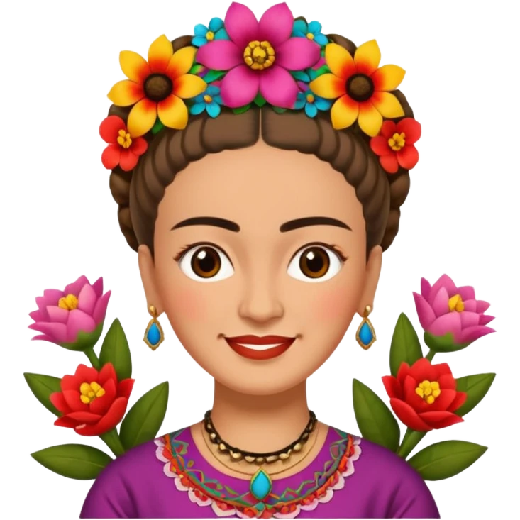 Frida Kahlo happy emoji