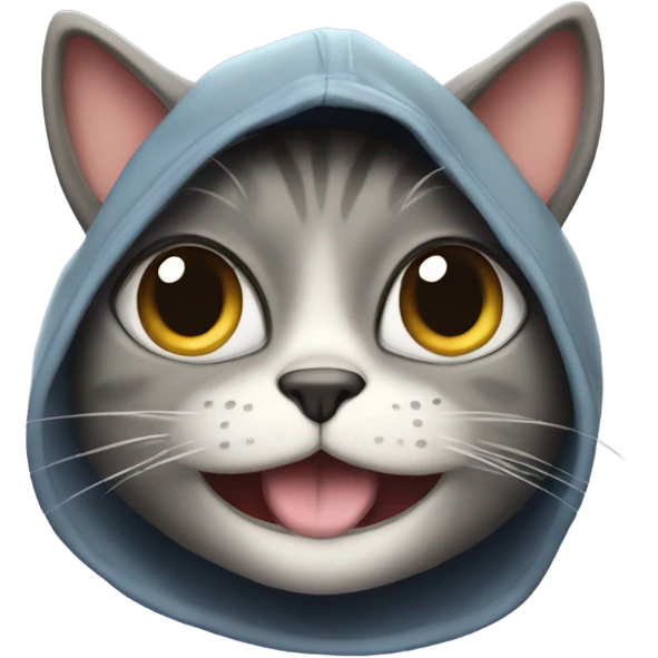 A hoodie with annoying cat on it emoji