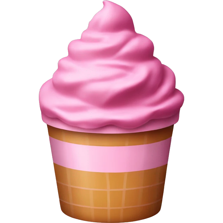 Gelato in a pink cup  emoji