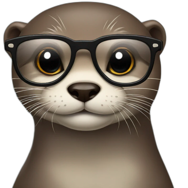 Otter wearing glasses emoji