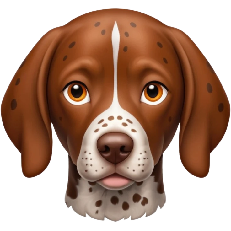 orange spotted face and back german short haired pointer emoji