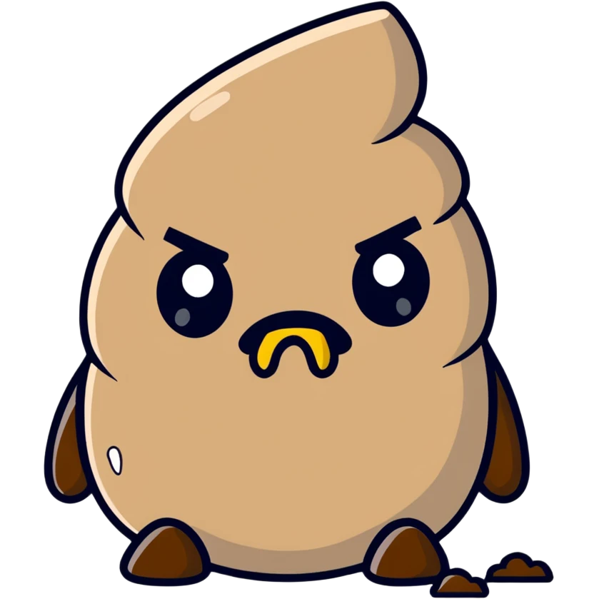 Angry poop emoji