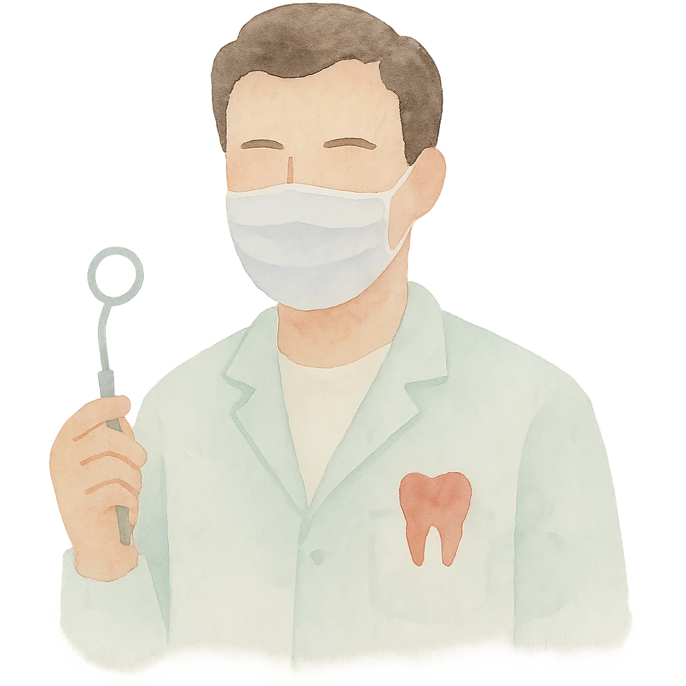 dentist, watercolor art style, soft brush strokes emoji