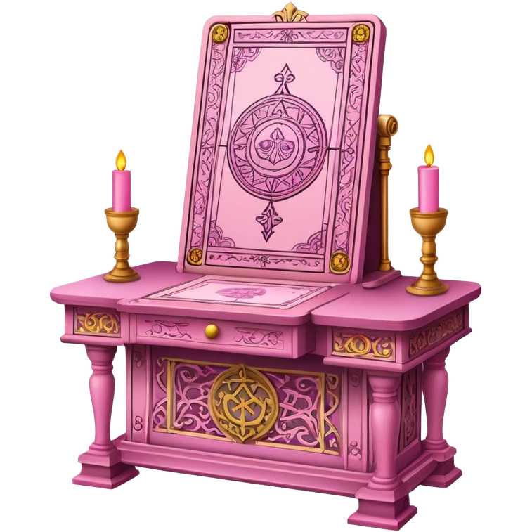pink tarot card desk emoji