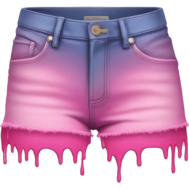 Pink Jean short shorts with ombré effect  emoji