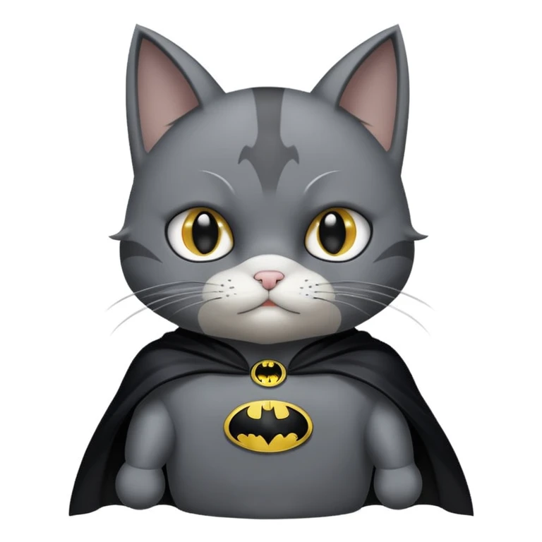 Cat in Batman costume emoji