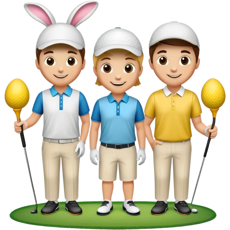 Happy Easter to golfer players emoji
