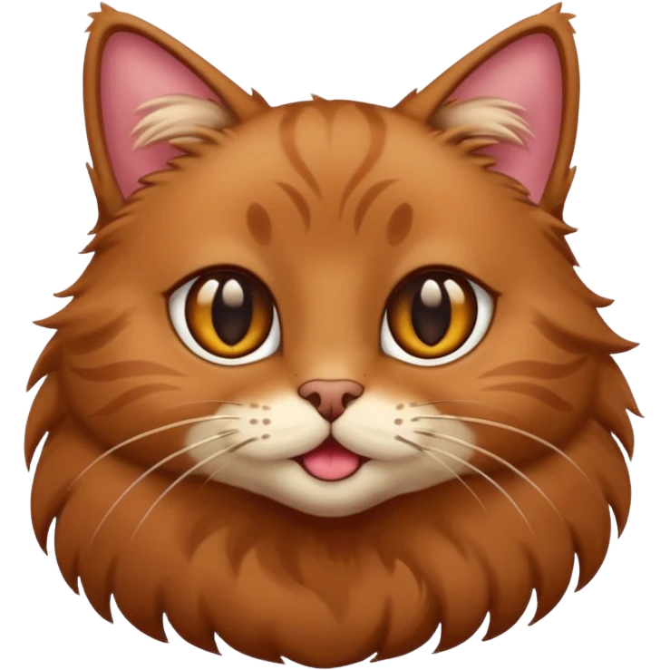 brown cat with flirty eyes  emoji