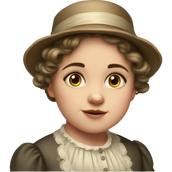 Victorian girl: age 1 without hat emoji