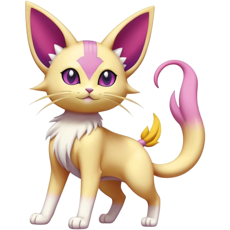 Espeon-Meowth-Skitty-Fakémon-hybrid-creature (full body)  emoji