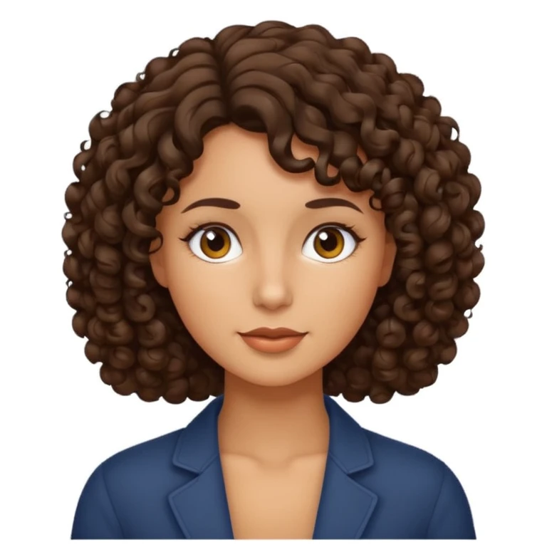 Cabelo cacheado,curto,morena emoji
