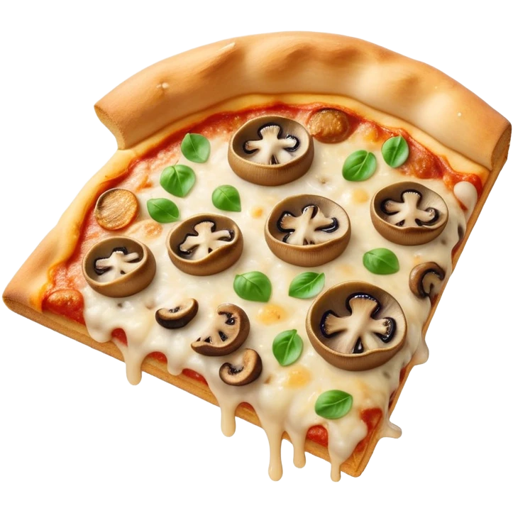 Smiling mushroom pizza emoji