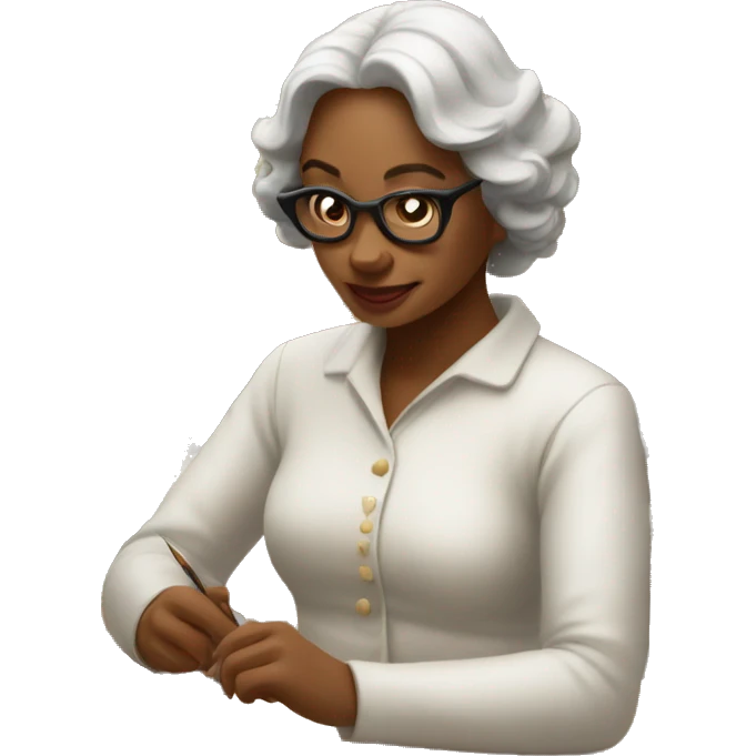 Lady painting in craft shop  emoji