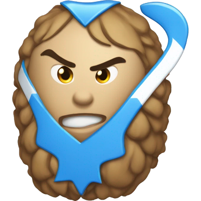 blue hockey jersey with white lightning bolt on it emoji