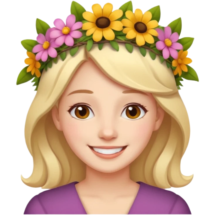Living in a fairy tale with flowers emoji