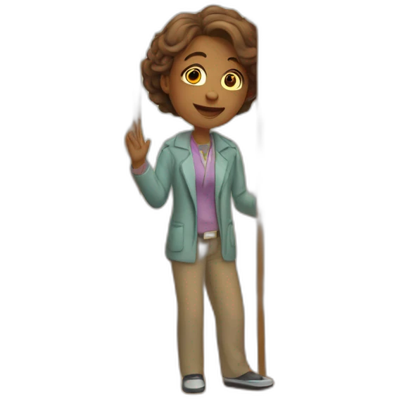 a teacher behind a door emoji