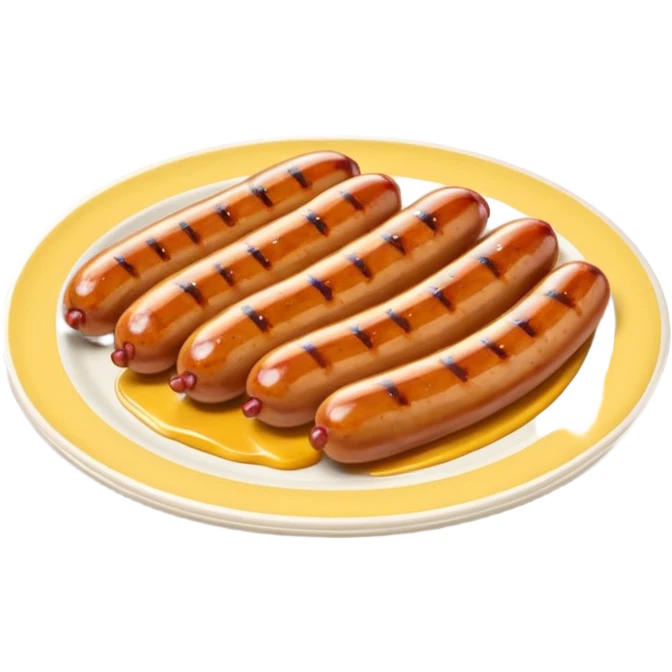 small sausages with mustard emoji