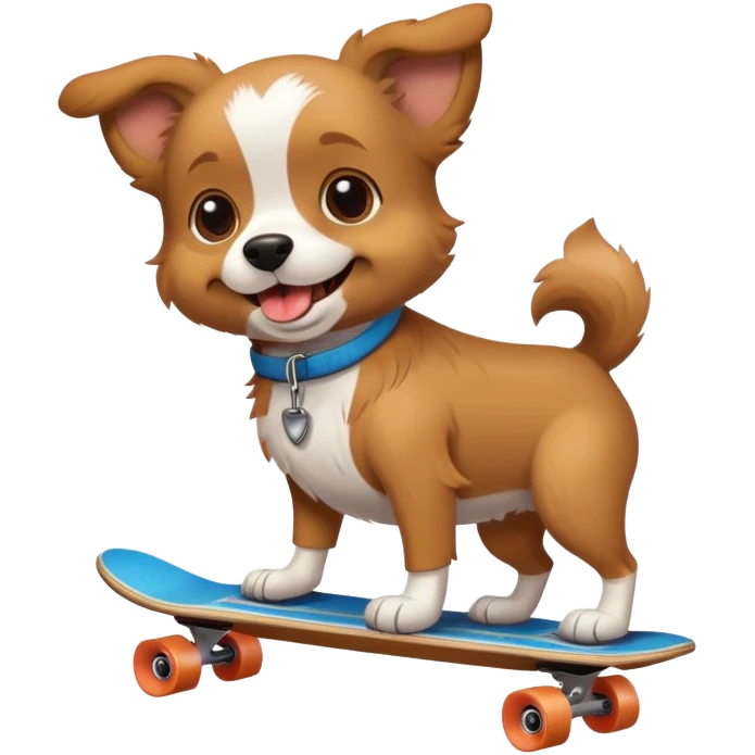 Dog on skateboard emoji