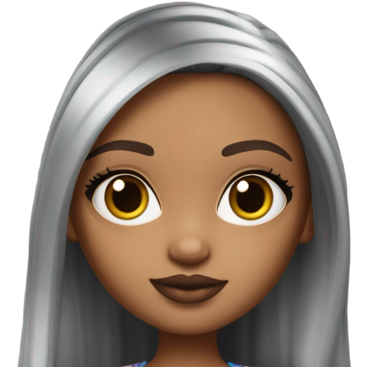 Hyper realistic bratz doll with sunglasses and cell phone  emoji