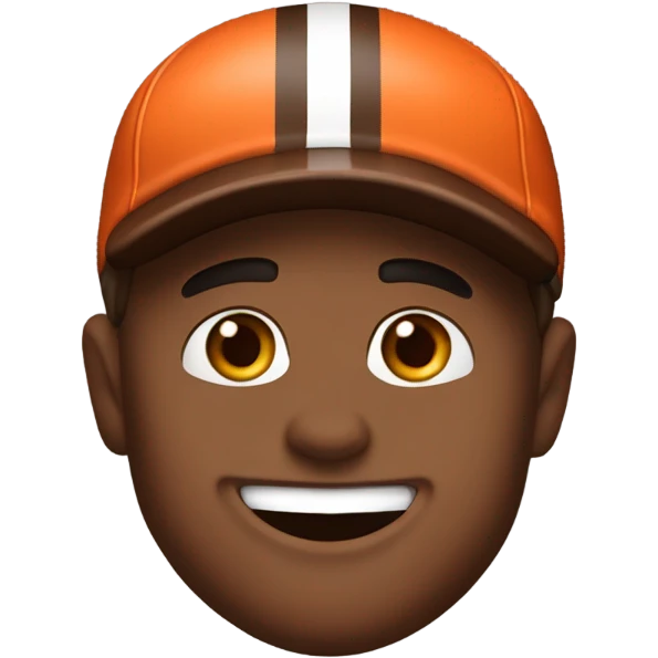 White guy Cleveland browns fan  emoji