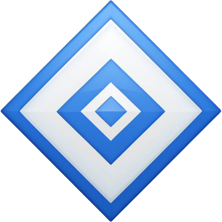 Blue white hsv Emoji with Rhombus  emoji