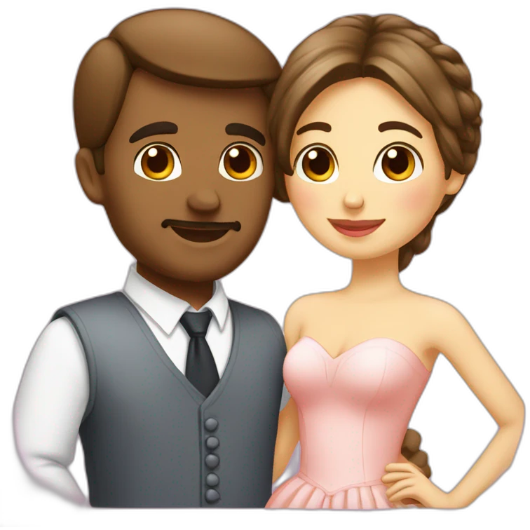 Couple romantique français emoji