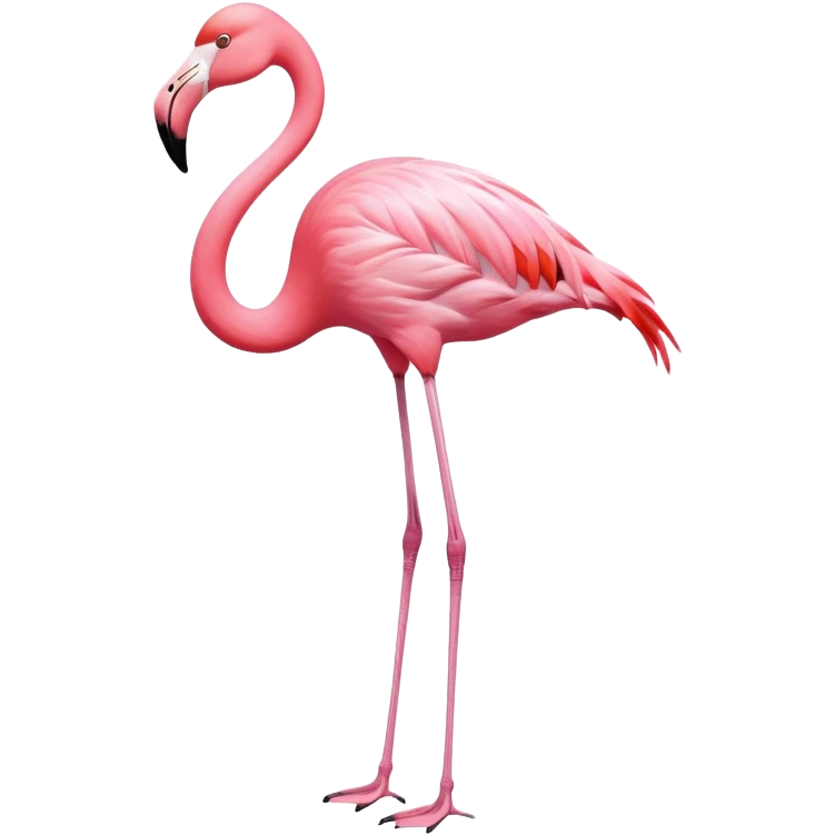 flamingo standing on one leg emoji