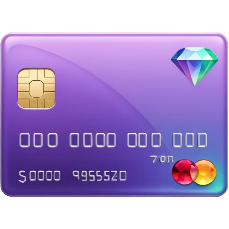 Purple gem credit card emoji