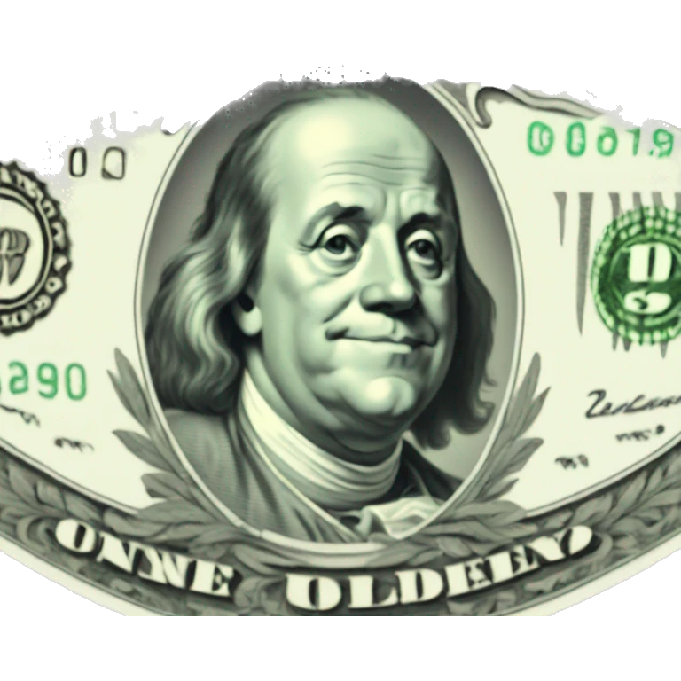 Benjamin Franklin dollar wink emoji