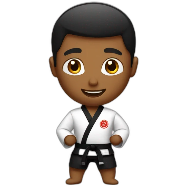 karate black belt with birthday cake emoji