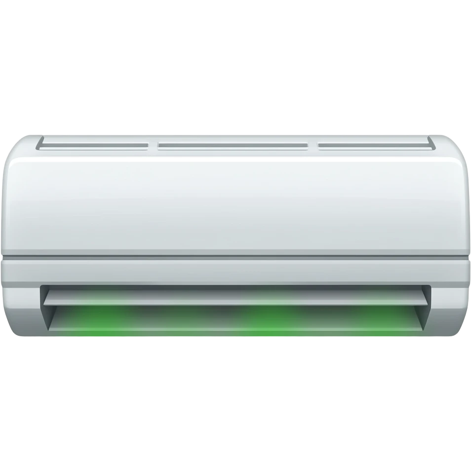 air-conditioner with green toxic air emoji
