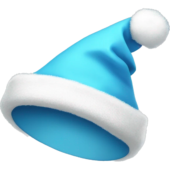 Light blue Santa hat emoji