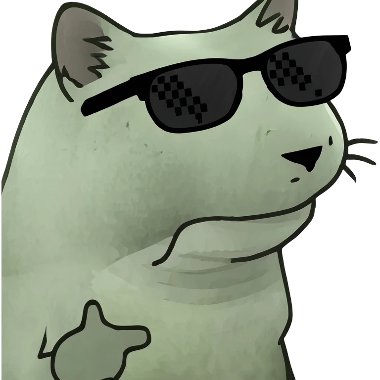 Cat with sunglasses emoji