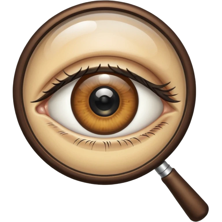 magnifying glass with eye emoji