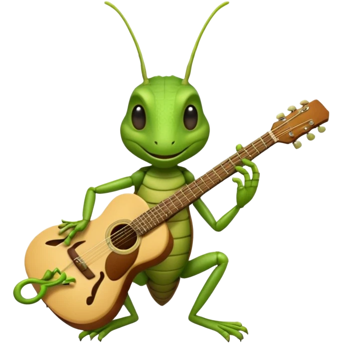 grasshopper playing guitar emoji