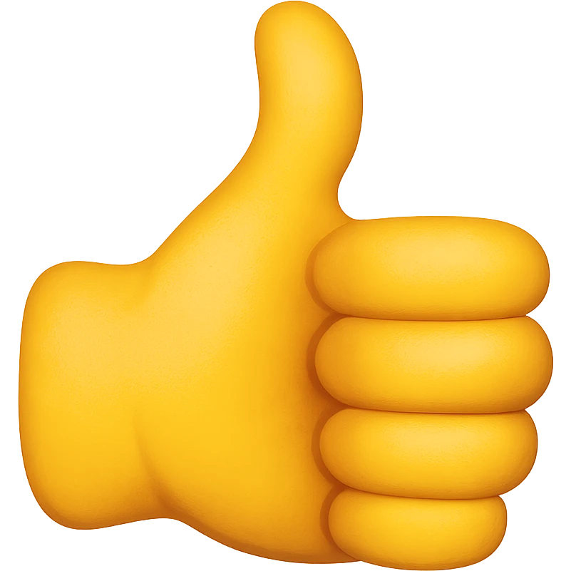 yellow thumbs up emoji emoji