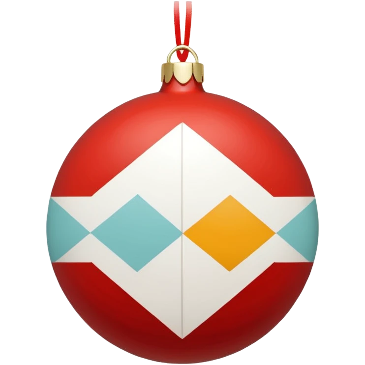 scandi style christmas ornament  emoji