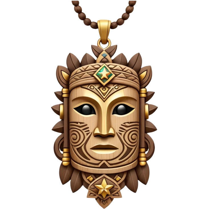 Survivor style necklace immunity idol with stars emoji