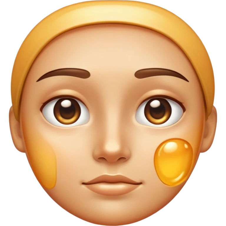 face with oily shiny skin emoji
