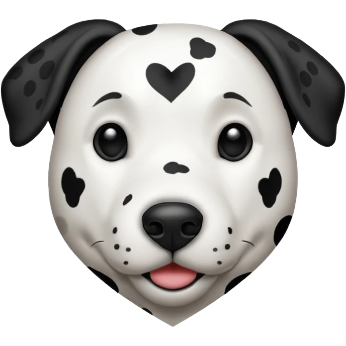 Dalmatian spotted heart emoji