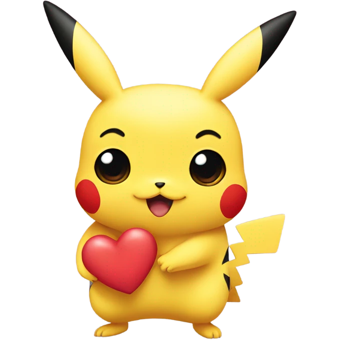 Pikachu Heart Eyes  emoji