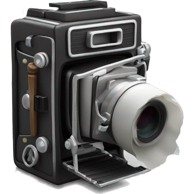 film camera with film ejecting from cartridge emoji