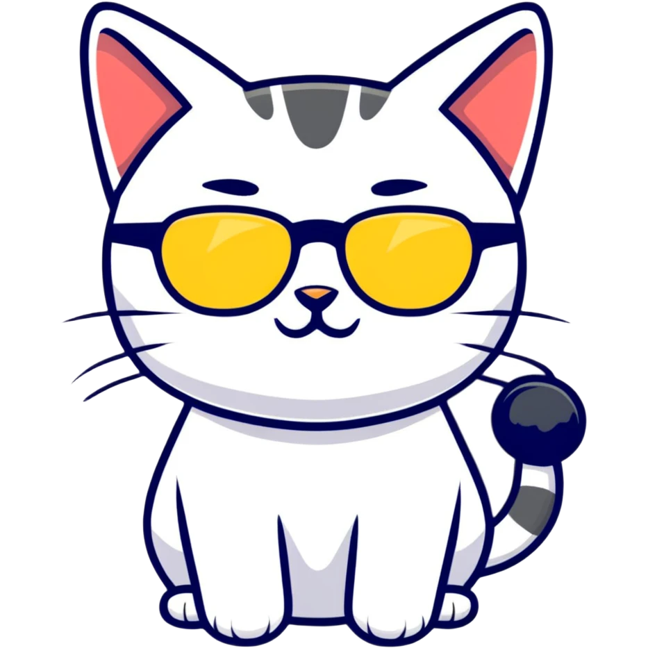 Cat with sunglasses emoji