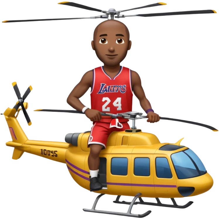 kobe bryant ride a helicopter emoji
