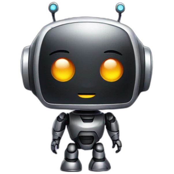 cute space black robot emoji