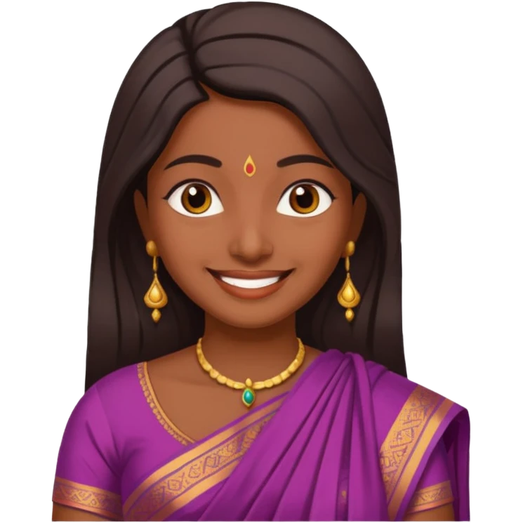i need an indian in a sari just a face emoji