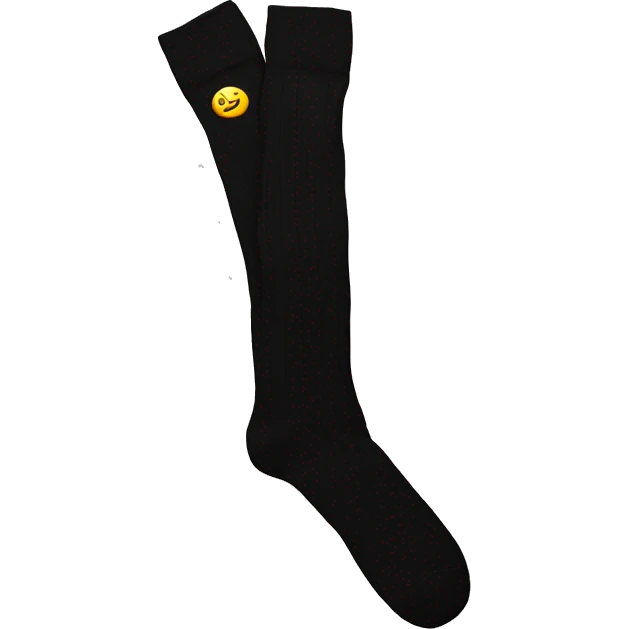  Plain Black over knee socks emoji