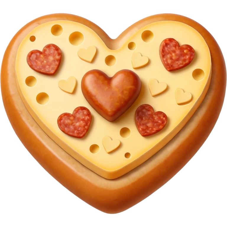 sausage cheese love shape emoji