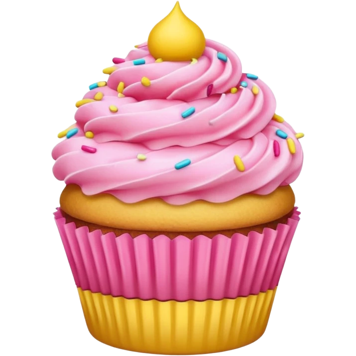 Cupcake with pink icing emoji