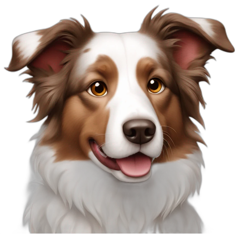 white red merle border collie emoji